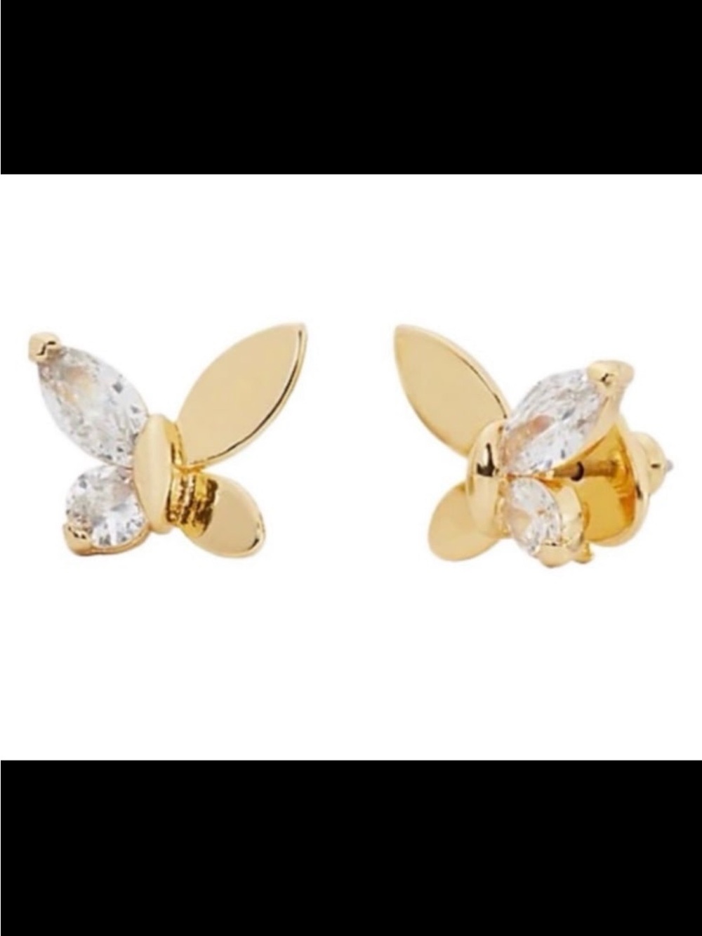 Kate spade new York Gold-Tone Cubic Zirconia Butterfly Stud Earrings